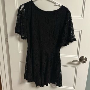 black lace romper